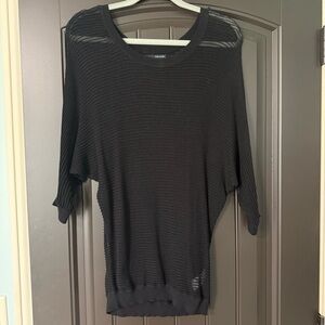 Maurices Black Mesh Knit Slouchy Sweater | Size S - oversized fit | Never Worn